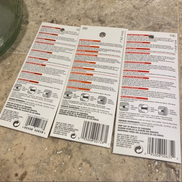 Essie press on gel manicure UV cure set of three sleek stick design print - Picture 5 of 5